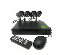 TEMPO DI SALDI Kit de videovigilancia de 4 Canales, cámaras infrarrojas, DVR, Fuentes de alimentación, alargadores
