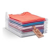 Tempo di saldi Sistema de Ahorro de Espacio para Camisetas de 20 Unidades, Ideal para Armario y mesita de Noche