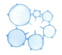 tempo di saldi Tapa de Silicona Extensible 6 Unidades Película Envolvente de 7 a 20 cm