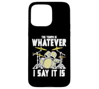 Tempo Is Whatever I Say It Is Retro Drum Grunge Vintage Carcasa para iPhone 15 Pro MAX
