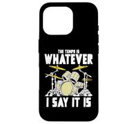Tempo Is Whatever I Say It Is Retro Drum Grunge Vintage Carcasa para iPhone 16 Pro