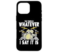 Tempo Is Whatever I Say It Is Retro Drum Grunge Vintage Carcasa para iPhone 16 Pro MAX