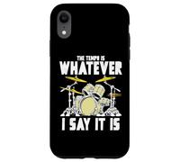 Tempo Is Whatever I Say It Is Retro Drum Grunge Vintage Carcasa para iPhone XR