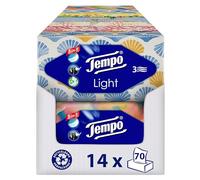 Tempo Light Box - Pañuelos de papel (14 cajas, 70 toallitas por caja, lavables a máquina)