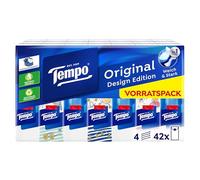 Pañuelos Tempo XL - extra fuertes y suaves - 42 paquetes de 10 pañuelos (420 pañuelos)