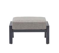 TEMPO STYLE - Puf KEA de aluminio | Resistente a la intemperie | Con suave cojín desenfundable | Para exteriores como jardín, balcón, terraza - Antracita