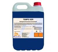 TEMPO XER 5 Lt: Gel Fregasuelos Detergente Higienizante Multiusos para la limpieza de todo tipo de suelos. Agradable perfume de brisa marina. Botella 5 Lt/Ud