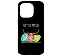 Temporada de caza Huevo de Pascua Divertidos cuernos de ciervo Carcasa para iPhone 15 Pro
