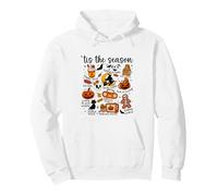 Temporada de Halloween, juguetones Doddle Fall Vibes y Especias de Calabaza Sudadera con Capucha