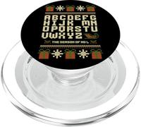 Temporada de No L Christmas, Divertido Juego de Palabras con bromas de Navidad con Papá PopSockets PopGrip para MagSafe