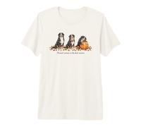 Temporada de otoño de Franela de Bernese Mountain Dogs Camiseta Premium