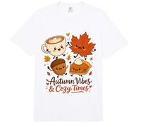 Temporada de otoño Kawaii Autumn Vibes y Cozy Times Comfort Colors Adult Heavyweight T-Shirt