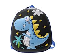Temporada Escolar Estudiante Mochila Divertido Lindo Dinosaurio Patrón Niños Dibujos Animados Bolsa Cremallera (Black, One Size)