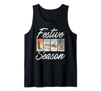 Temporada Festiva Vaquera Vaquera Navidad Country Western Camiseta sin Mangas