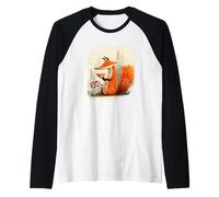 Temporada fría y Hora del té con Este Bonito Disfraz de Zorro Camiseta Manga Raglan
