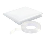 Temporary Broken Window Cover - 80 X 120 Cm PVC Transparent Wrap,Temporary Windshield Rock Protection Film With Double-sided Tape 31in X 3.9ft | For Damaged Vehicle Winter Sun Cold Weather Indoor