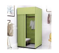 Temporary Dressing Room with Metal Frame Shelf, Portable Fitting Room for Clothing Shops, Privacy Protection, Easy Assembly Locker Room Display Stand