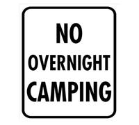 Temporary Lodging Not Allowed Decorative Metal Sign For Lakefront 12x8 Inch