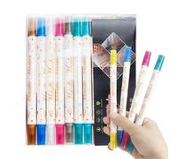 Temporary Skin Markers, 12 Colors Skin Painting, Bright Color Markers with Smooth Application, Art Supplies with Durable Build, Design with Modern Style, Creative Tools 5.91x0.55 inches