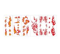 Temporary Stickers Adult- Flame Temporary Stickers Adult Women | 6-Sheet Waterproof Realistic Decals | Arty Decorations Realistic For Holiday Halloween Birthday Bonfire Festival Body Face Arms