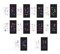 Temporary Tattoos Adult | Glow in Dark Tattoos + UV Stickers for Clubs & GD Concert 2025 | Black Light Reactive,4ps,049K-058T