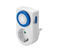 Temporizador analógico Goobay, hasta 48 tiempos de temporización, interruptor para un funcionamiento continuo