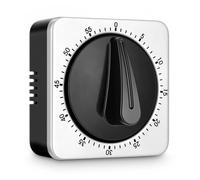 Temporizador Cocina, Carcasa Mecánica 100% Acero Inoxidable, Magnética Reloj Temporizador no se Requieren Baterías, Timer Cocina con Alarma Sonora - 60 Minutos