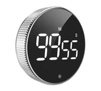 Relaxdays Temporizador digital de cocina LED negro,plata