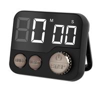 Temporizador Cocina, Temporizador de Cocina Digital con Pantalla LCD de Grandes Dígitos y Alarma Sonora, Multifunción con Función de Reloj, Ajuste Rapido,Soporte Plegable para Cocina y Deporte