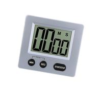 Temporizador compacto de ABS con pantalla LCD transparente, fácil de leer, para entrenamiento de cocina, salón de belleza, cuenta regresiva y modo reloj, reloj de fitness