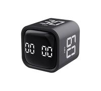 Temporizador Con Sensor de Gravedad y Vibración - Modos de Silencio, Personalizable 5/10/30/60 Minutos Para Trabajo, Estudio, Cocina (Negro)