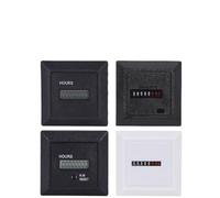 Temporizador cuadrado contador digital 0-99999,9 horas medidor de horas medidor 0,3 W AC220-240 V/50 Hz(Reset 12-36V)