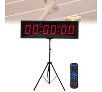 Temporizador de 6 dígitos, cronómetro LED cíclico con memoria de 20 datos, ángulo de visión de 120°, para deportes, correr, baloncesto, fútbol, fitness, natación