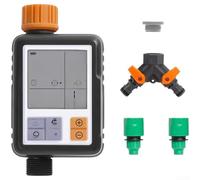Temporizador de agua digital de 2 zonas, sistema de riego automático para balcón y terraza, temporizador electrónico de grifo de manguera con modo manual, horario personalizable de 1 a 300 minutos