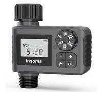 Temporizador de agua, sistema de controlador de riego digital con retardo de lluvia/modo manual/automático, temporizadores de manguera programables para jardín al aire libre, patio, césped