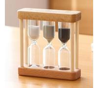 Temporizador de arena de madera de 1/3/5 minutos, reloj de arena para decoración del hogar y la cocina, accesorio de escritorio e idea de regalo