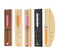 Temporizador de arena de madera para sauna de 15 minutos con marcas a 5 y 10 minutos, diseño giratorio de 360 grados para una hora precisa y sencilla (pino)