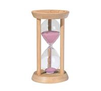 Temporizador de arena de madera, reloj de arena de 60 minutos, temporizador de vidrio de arena de bambú de 60 minutos, reloj de arena para temporizador de lectura rápida, hornear, juego, regalo, rosa