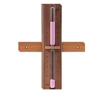 Temporizador de arena para sauna con marco de cedro rojo, reloj de arena de 15 minutos para salas de vapor y baños, diseño giratorio tolerante al calor, vidrio inastillable, montaje en pared, 11.7 x