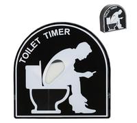 Temporizador de Arena Reloj de Arena 5 Minutos Baño - Temporizador Inodoro Herramienta de Sincronización Toilet Timer Adecuada decoración del hogar maridos Juguete papás Regalo de cumpleaños (Negro)