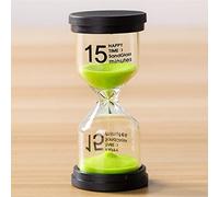 Temporizador de arena Reloj de arena Reloj de arena Temporizador de arena Asistente de gestión del tiempo - Verde, 15 minutos