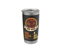 Temporizador de barbacoa Raro Medio Bueno Amantes de la carne Beber cerveza Vaso térmico de acero inoxidable de doble pared