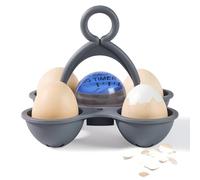 Temporizador de caldera de huevos que cambia de color con soporte, gadget sin BPA para huevos duros y blandos, indicador de agua sumergible, cocción precisa, azul