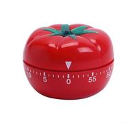 Temporizador de cocina con forma de tomate, reloj mecánico de cuenta regresiva de 60 minutos, temporizador de cocción manual, no requiere batería para hornear en casa, entrenamiento, estudio