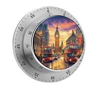 Temporizador de Cocina de 60 Minutos con Cuenta Regresiva para estudiar en casa, Londres, Gran Bretaña e Inglaterra