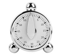 Temporizador de Cocina de 60 Minutos, Temporizador Mecánico para Cocinar, Hornear, Recordatorios Visuales de Cuenta Regresiva, Reloj Despertador, Temporizador de Acero Inoxidable para Proyectos de