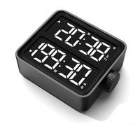 Temporizador de cocina de doble pantalla con pantalla LCD grande, temporizador de cocina digital magnético para refrigerador, cuenta regresiva de 199 minutos para juegos de entrenamiento en el aula