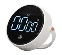 Temporizador de Cocina Digital con Base magnética y Pantalla LED Grande, Temporizador de Cuenta atrás para Cocina, Gimnasio y aulas de Fitness, Alarma de Volumen Ajustable con Modo (Blanca)