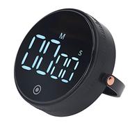 Temporizador de Cocina Digital con Base magnética y Pantalla LED Grande, Temporizador de Cuenta atrás para Cocina, Gimnasio y aulas de Fitness, Alarma de Volumen Ajustable con Modo (Negra)