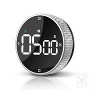 Temporizador de Cocina Digital magnético Recargable con Pantalla LED Grande, Alarma Fuerte, 3 ajustes preestablecidos (5/15/25 min), 3 Niveles de Volumen, Ideal para Cocina, Fitness y Oficina